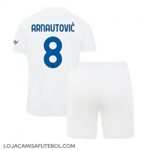 Camisa de Futebol Inter Milan Marko Arnautovic #8 Equipamento Secundário Infantil 2023-24 Manga Curta (+ Calças curtas)